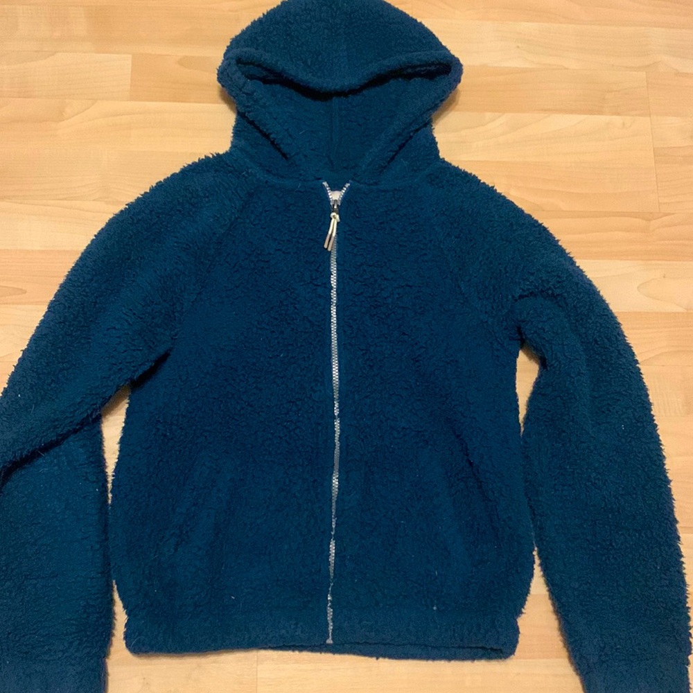 Zip up fuzzy hoodie